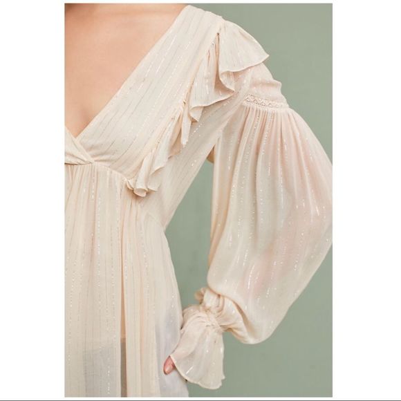 STUNNING Maeve Wynne Metallic Tunic Top NWT - Picture 6 of 8